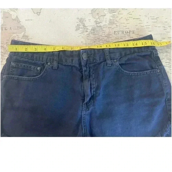 Free People Frayed High Rise Denim
Shorts Size 30 Blue - Picture 6 of 6